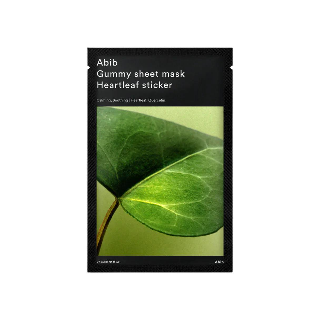 Abib Gummy Sheet Mask Heartleaf Sticker | Kiyoko Beauty
