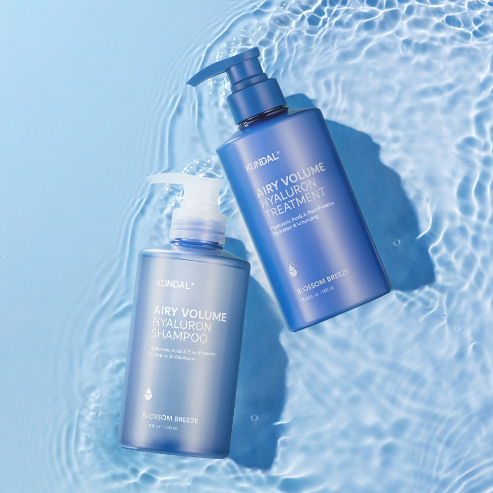 KUNDAL Airy Volume Hyaluron Hair Care Set (2x300ml) - Kiyoko Beauty