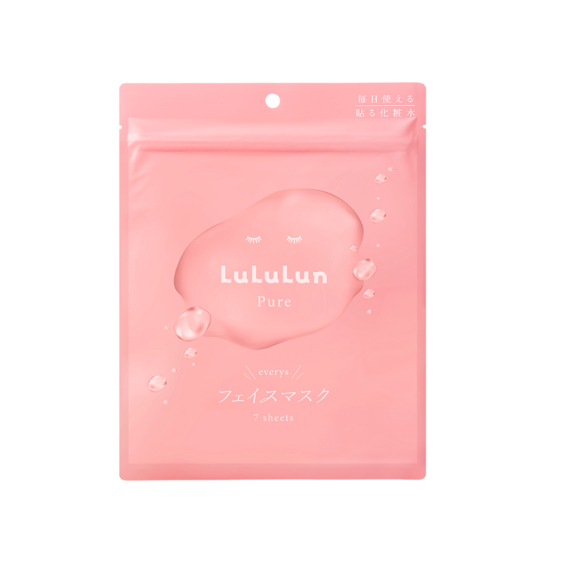 LULULUN Pure Everys Pink Face Mask (32 PCs) - Kiyoko Beauty