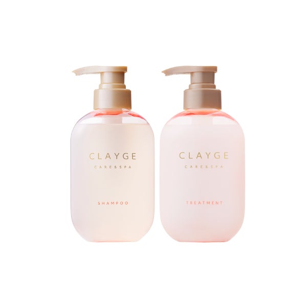 CLAYGE Shampoo & Treatment Limited Set White Peach (2x500ml) - Kiyoko Beauty