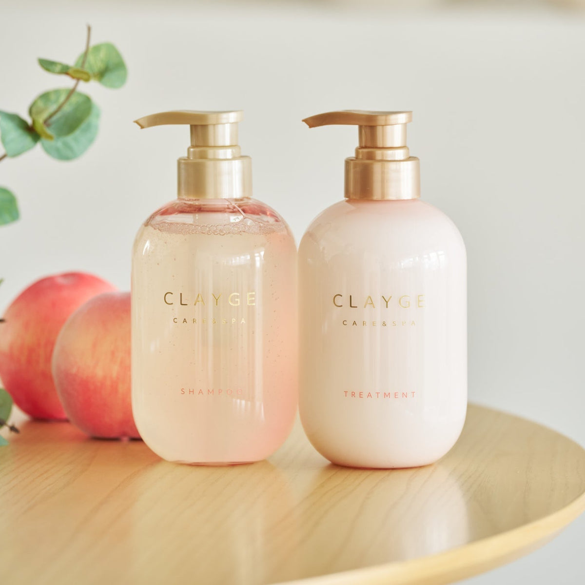 CLAYGE Shampoo & Treatment Limited Set White Peach (2x500ml) | Kiyoko