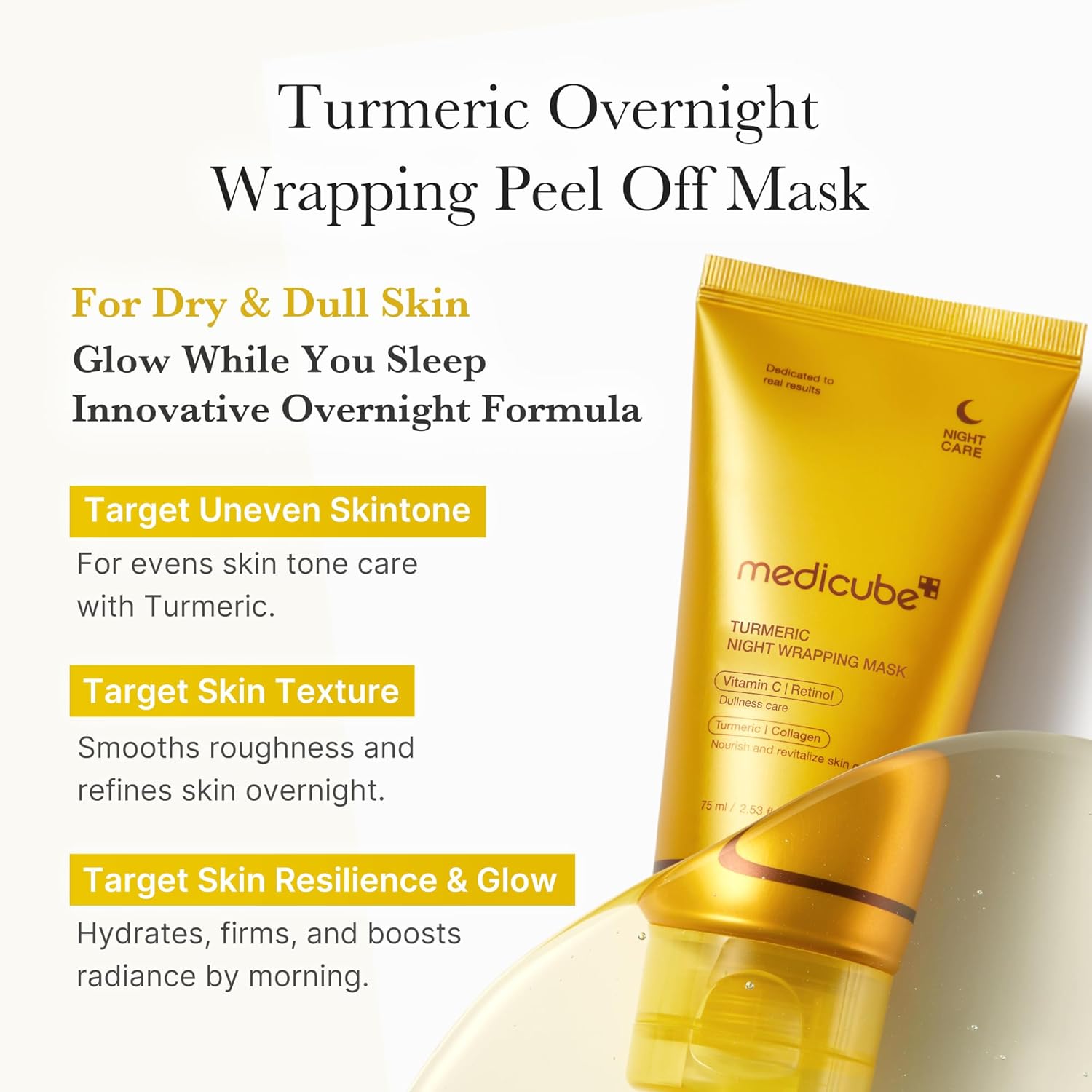 Medicube Kojic Acid Turmeric Night Wrapping Mask (75ml) - Kiyoko Beauty
