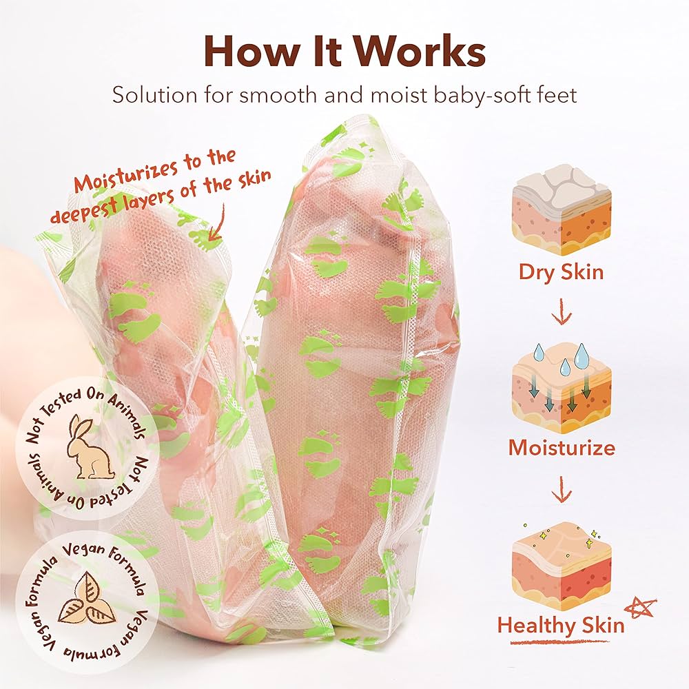 PUREDERM Exfoliating Foot Mask (1 pair) - Kiyoko Beauty