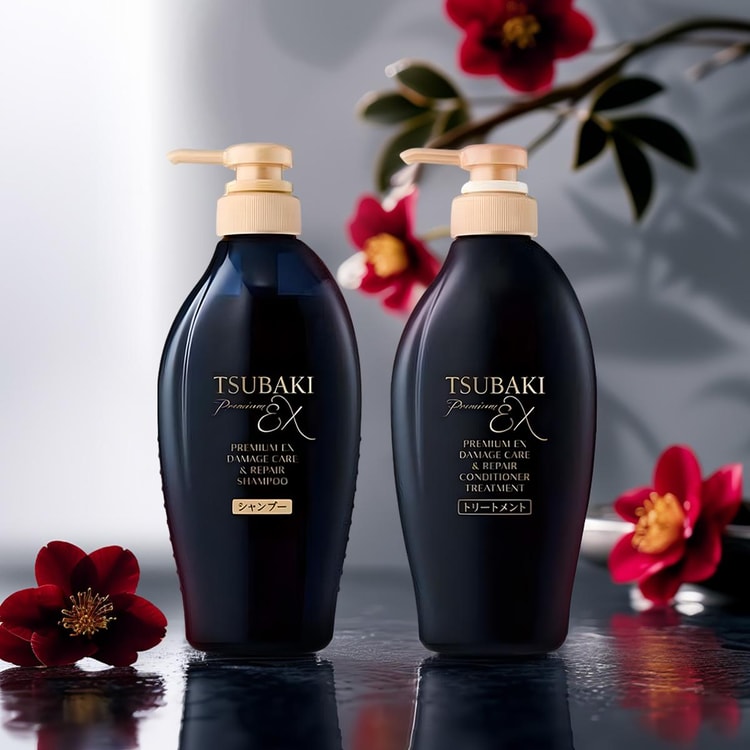 Shiseido Tsubaki Premium EX Damage Care & Repair Shampoo & Conditioner Set (2x400ml) - Kiyoko Beauty