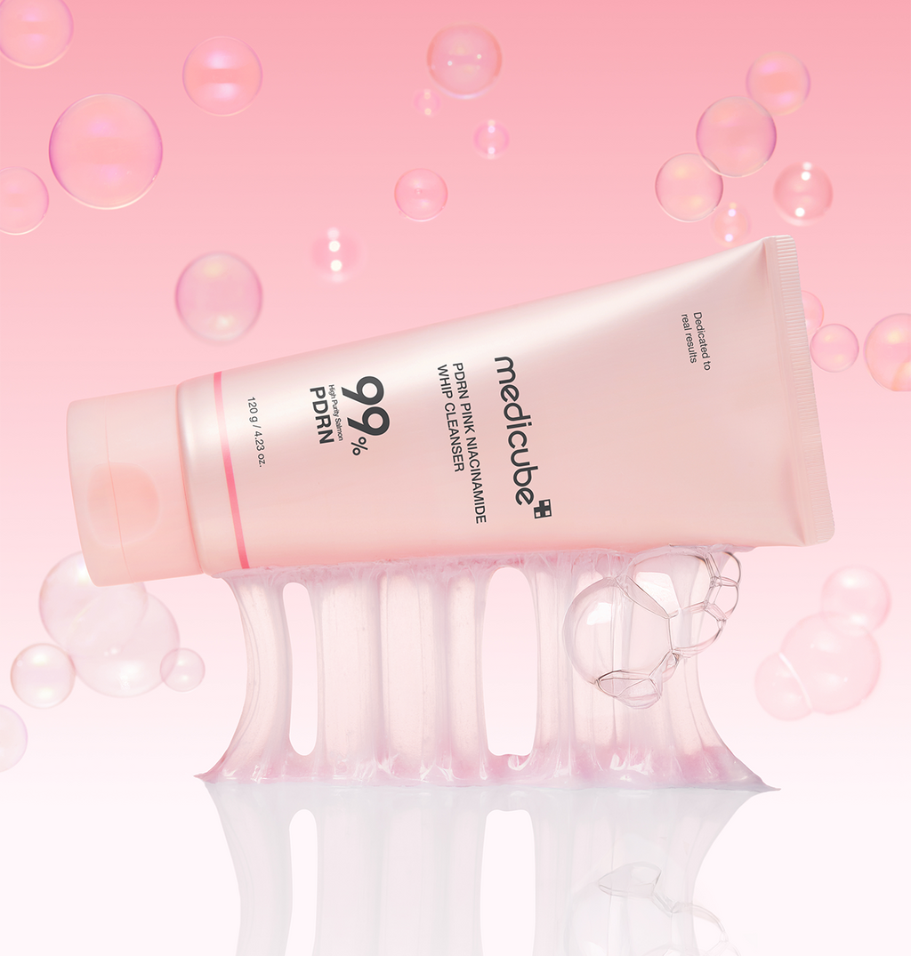 Medicube PDRN Pink Niacinamide Whip Cleanser (120g) - Kiyoko Beauty