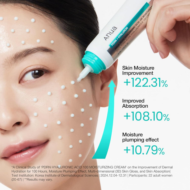 ANUA PDRN Hyaluronic Acid 100 Moisture Cream (60ml) - Kiyoko Beauty