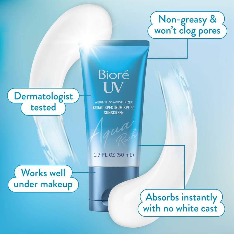 Bioré UV Aqua Rich Weightless Moisturizer SPF50 (50ml) - Kiyoko Beauty