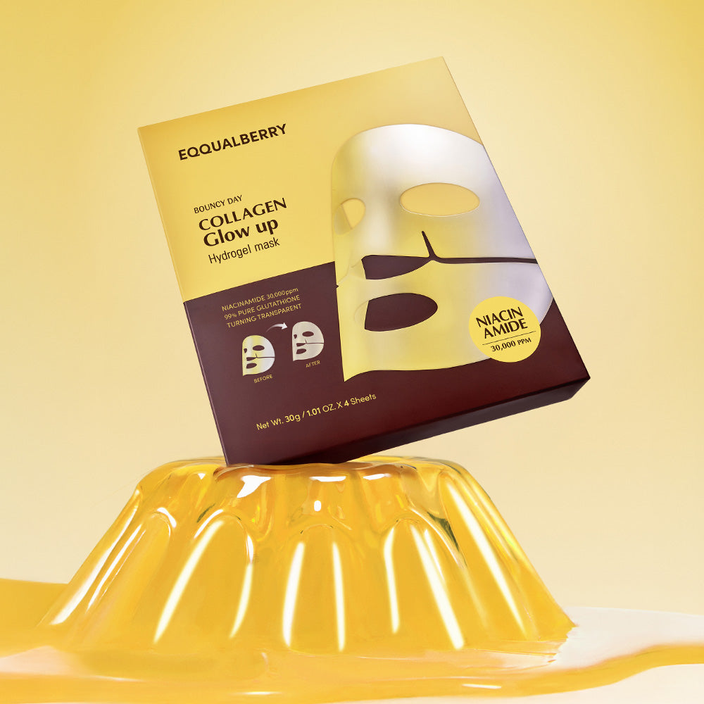 Eqqualberry Collagen Glow up Hydrogel Mask (4 PCs) - Kiyoko Beauty