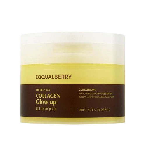Eqqualberry Collagen Glow Up Gel Toner Pad (60pcs) - Kiyoko Beauty