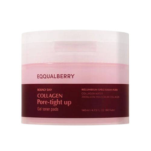 Eqqualberry Collagen Pore-Tight Up Gel Toner Pad (60pcs) - Kiyoko Beauty