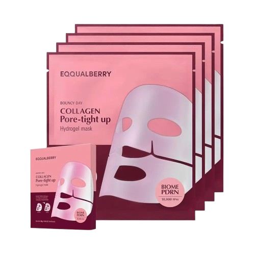 Eqqualberry Collagen Pore-Tight Up Hydrogel Mask (4 PCs) - Kiyoko Beauty