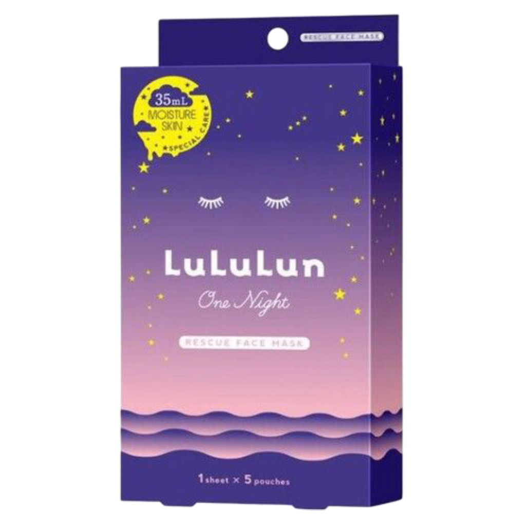 LULULUN One Night Rescue Face Mask (5 PCs) - Kiyoko Beauty