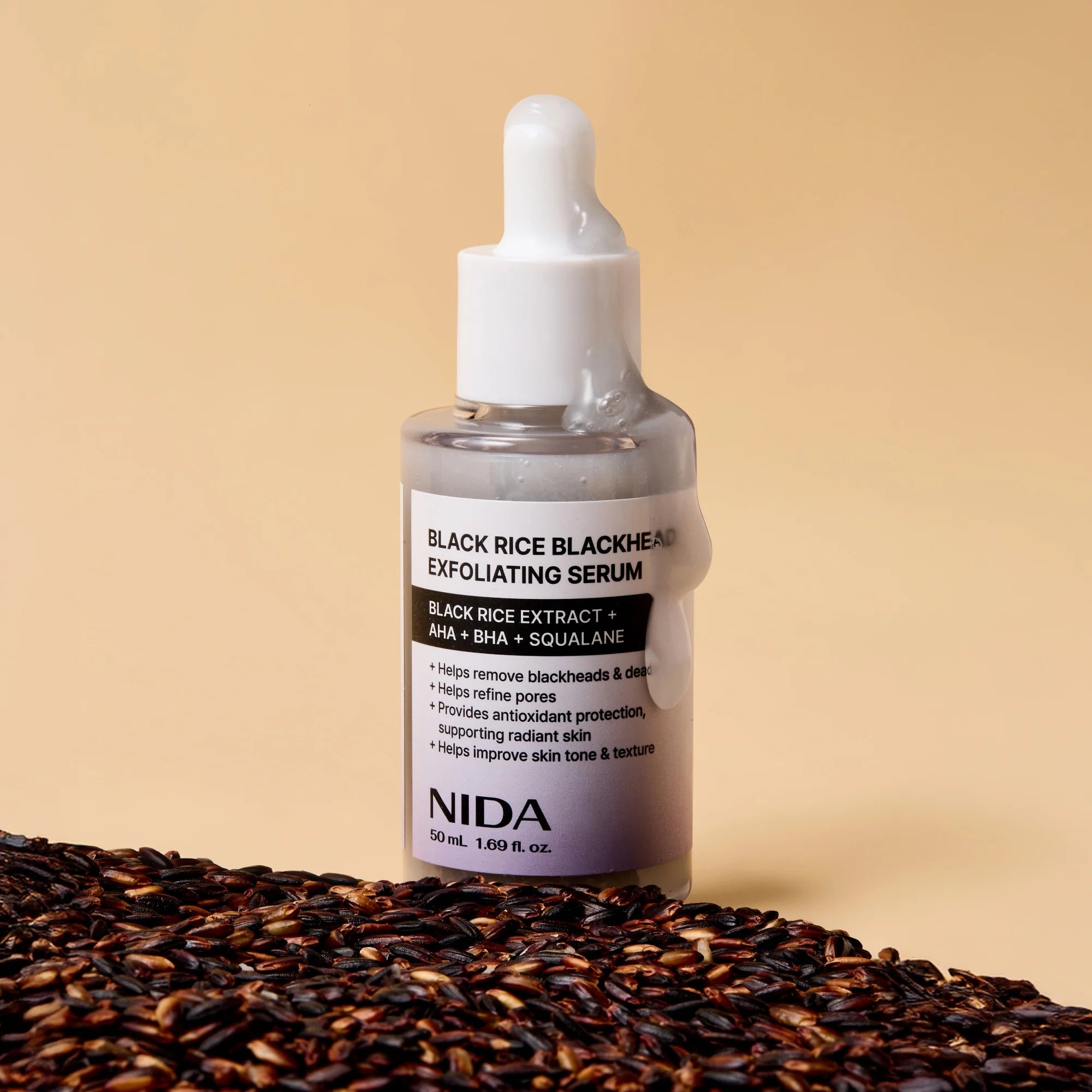 NIDA Black Rice Blackhead Exfoliating Serum (50ml)