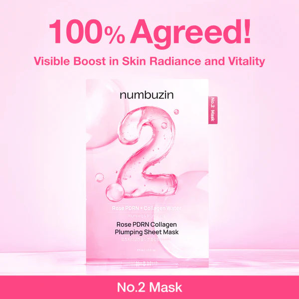 numbuzin No.2 Rose PDRN Collagen Plumping Sheet Mask