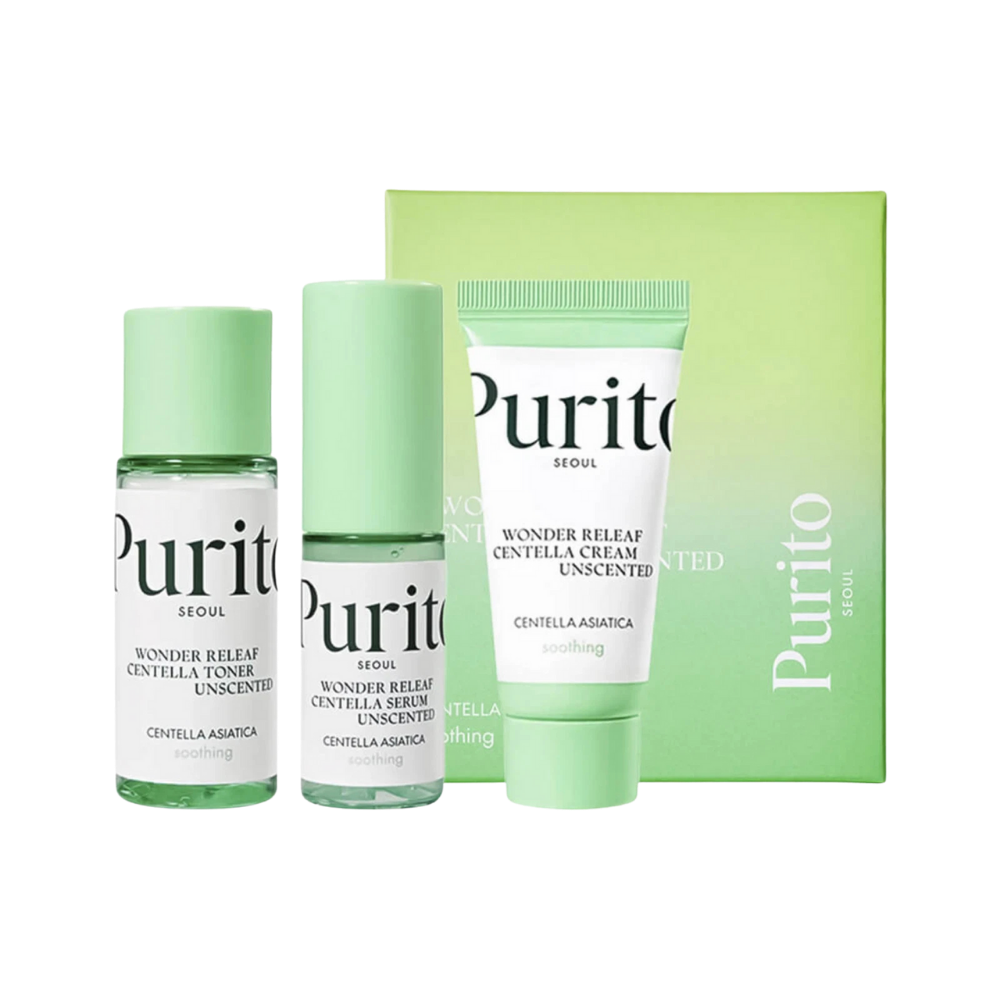 PURITO Wonder Releaf Centella Mini Kit Unscented (3 PCs) - Kiyoko Beauty