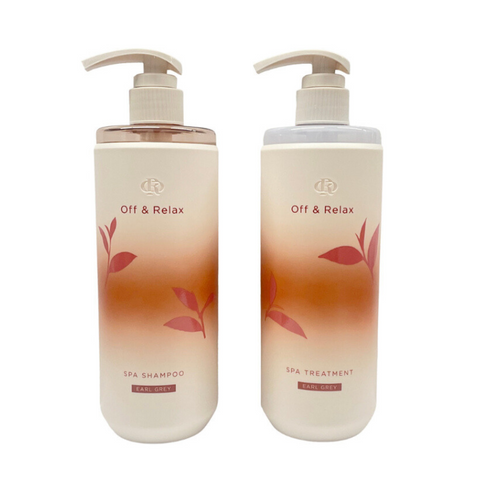 OFF & RELAX Spa Shampoo + Hair Treatment Earl Grey & Cucumber Scent Limited Set (2x460ml)