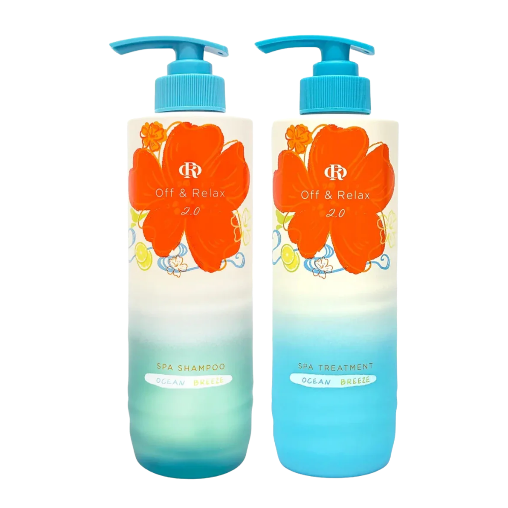 OFF & RELAX Spa Shampoo + Hair Treatment Ocean Breeze Set (2x460ml)