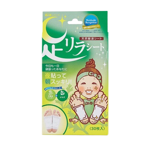 Ashirira Foot Relax Sheet: Mugwort (1 BOX / 30 PCs)