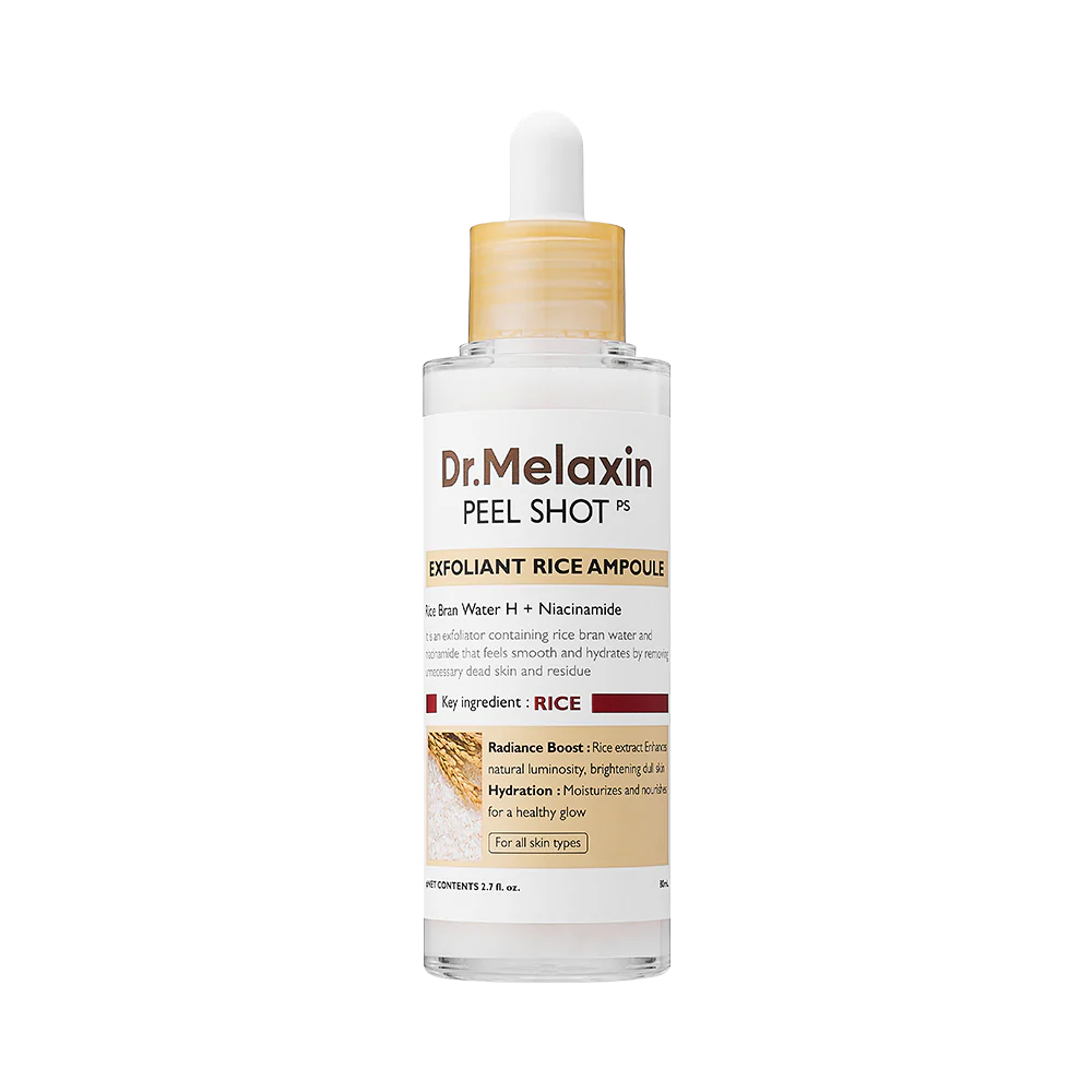 Dr.Melaxin Peel Shot Exfoliating White Rice Ampoule (80ml) - Kiyoko Beauty