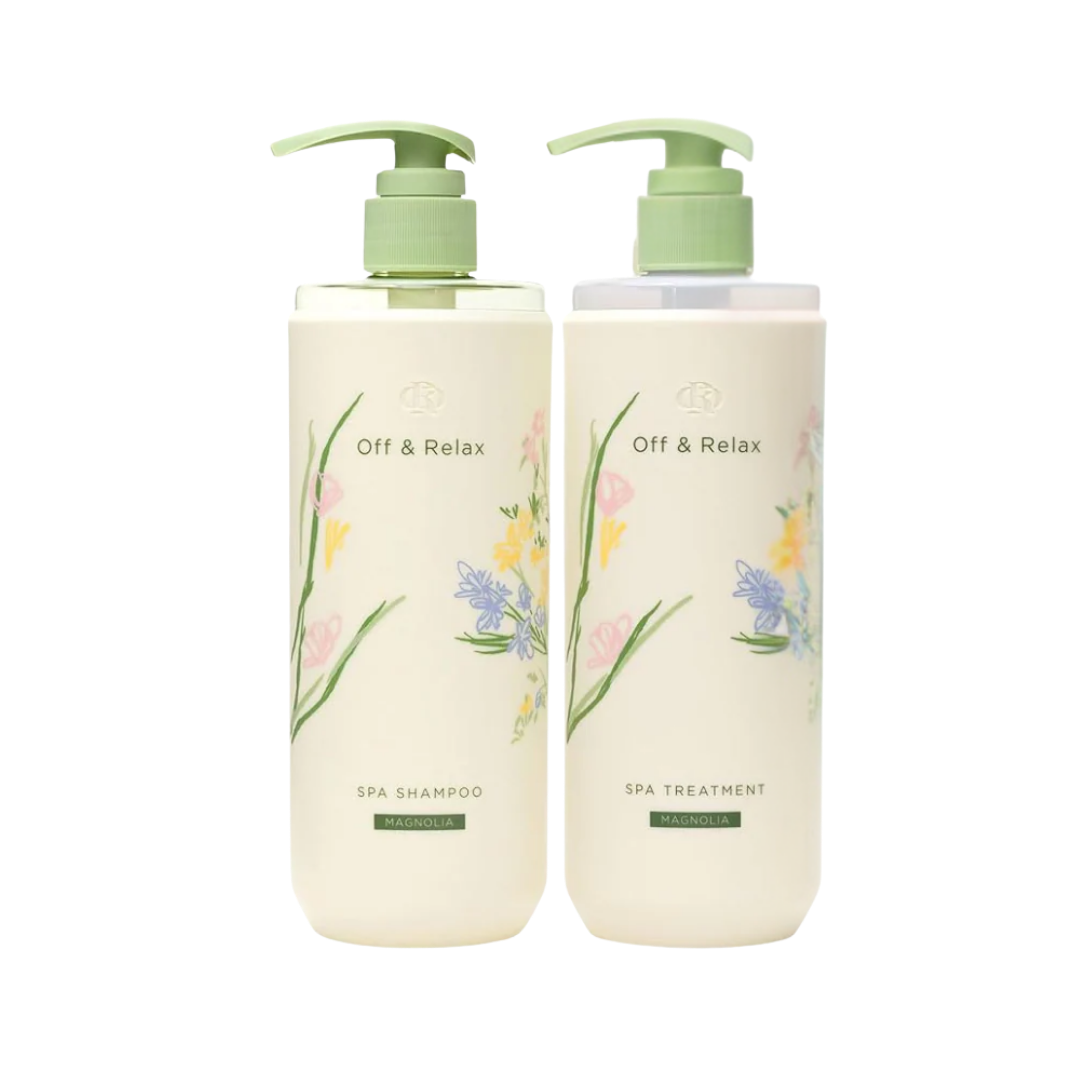 OFF & RELAX Spa Shampoo + Hair Treatment Lemon & Magnolia Limited Set (2x460ml) - Kiyoko Beauty