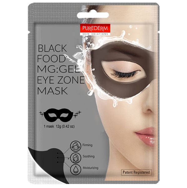 PUREDERM Black Food MG: Gel Eye Zone Mask (1 pair) - Kiyoko Beauty