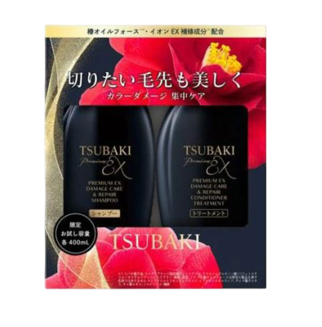 Shiseido Tsubaki Premium EX Damage Care & Repair Shampoo & Conditioner Set (2x400ml) - Kiyoko Beauty