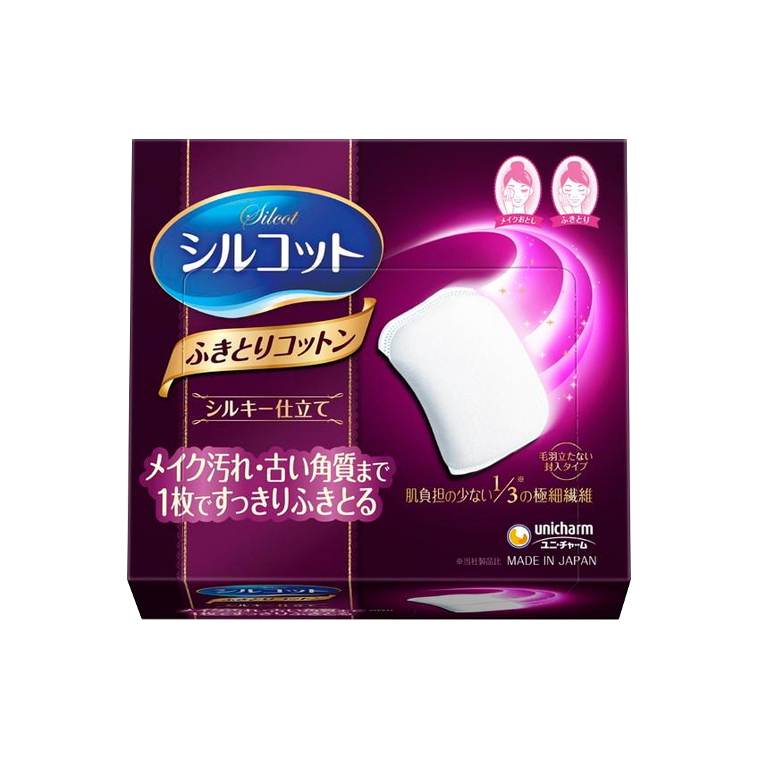 Unicharm Silcot Silky Touch Wiped Cotton Pads (32pcs) - Kiyoko Beauty