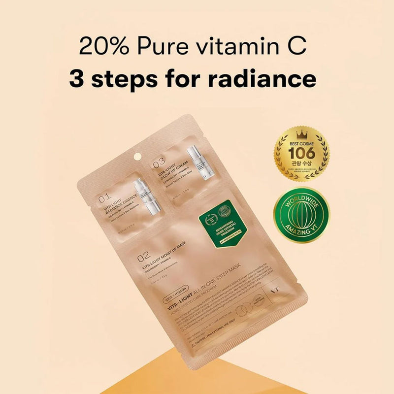 VT Vita Light All-In-One 3-Step Mask (1 PC) - Kiyoko Beauty
