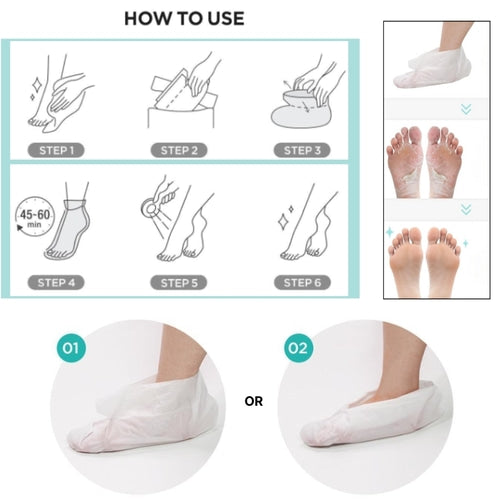 ARIUL Smooth & Pure Foot Peeling Aloe & Rice Mask (2 Pairs) - Kiyoko Beauty