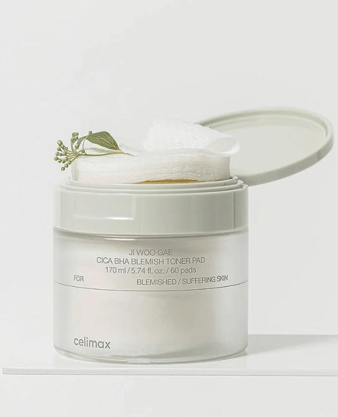 celimax Ji Woo Gae Cica BHA Blemish Toner Pad (60pcs) - Kiyoko Beauty