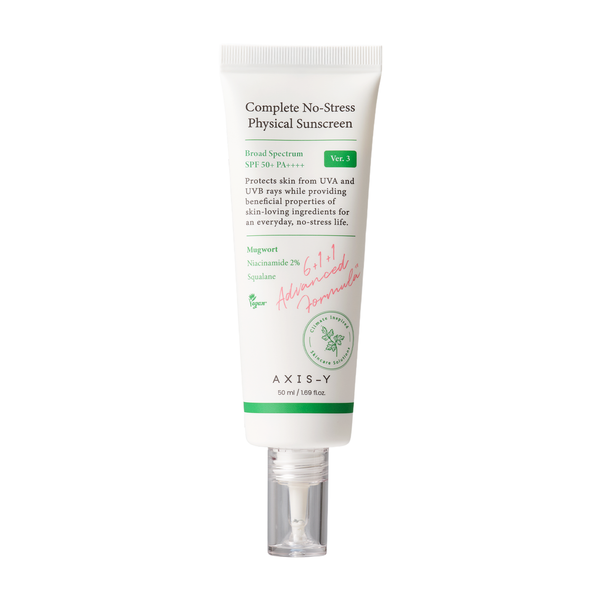 AXIS-Y Complete No-Stress Physical Sunscreen Broad Spectrum SPF 50+ PA++++ (50ml)
