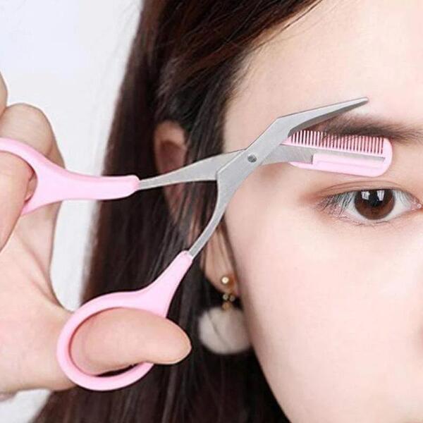 FILLIMILLI Eyebrow Scissors With Comb - Kiyoko Beauty