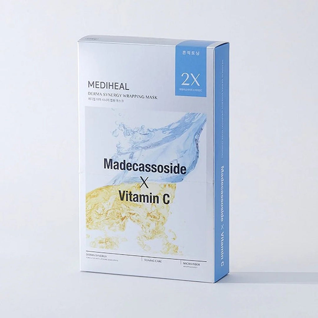 MEDIHEAL Derma Synergy Wrapping Mask - Madecassoside x Vitamin C - Kiyoko Beauty