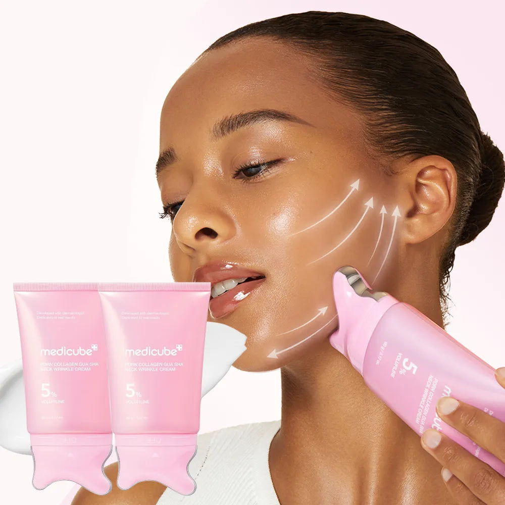 Medicube PDRN Collagen Gua Sha Neck Wrinkle Cream (90g) - Kiyoko Beauty