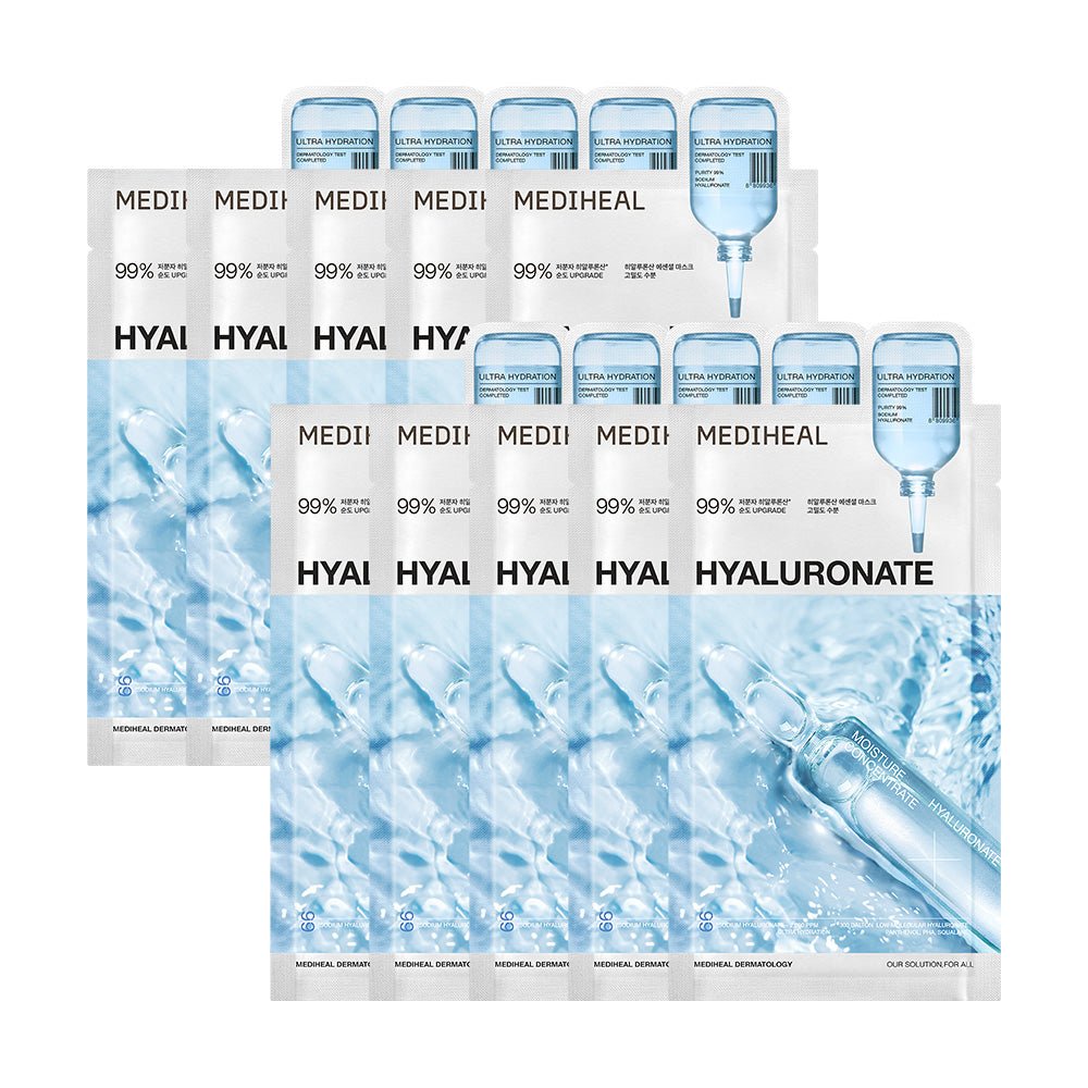 MEDIHEAL Hyaluronate Essential Mask - Ultra Hydration (10 PCs)