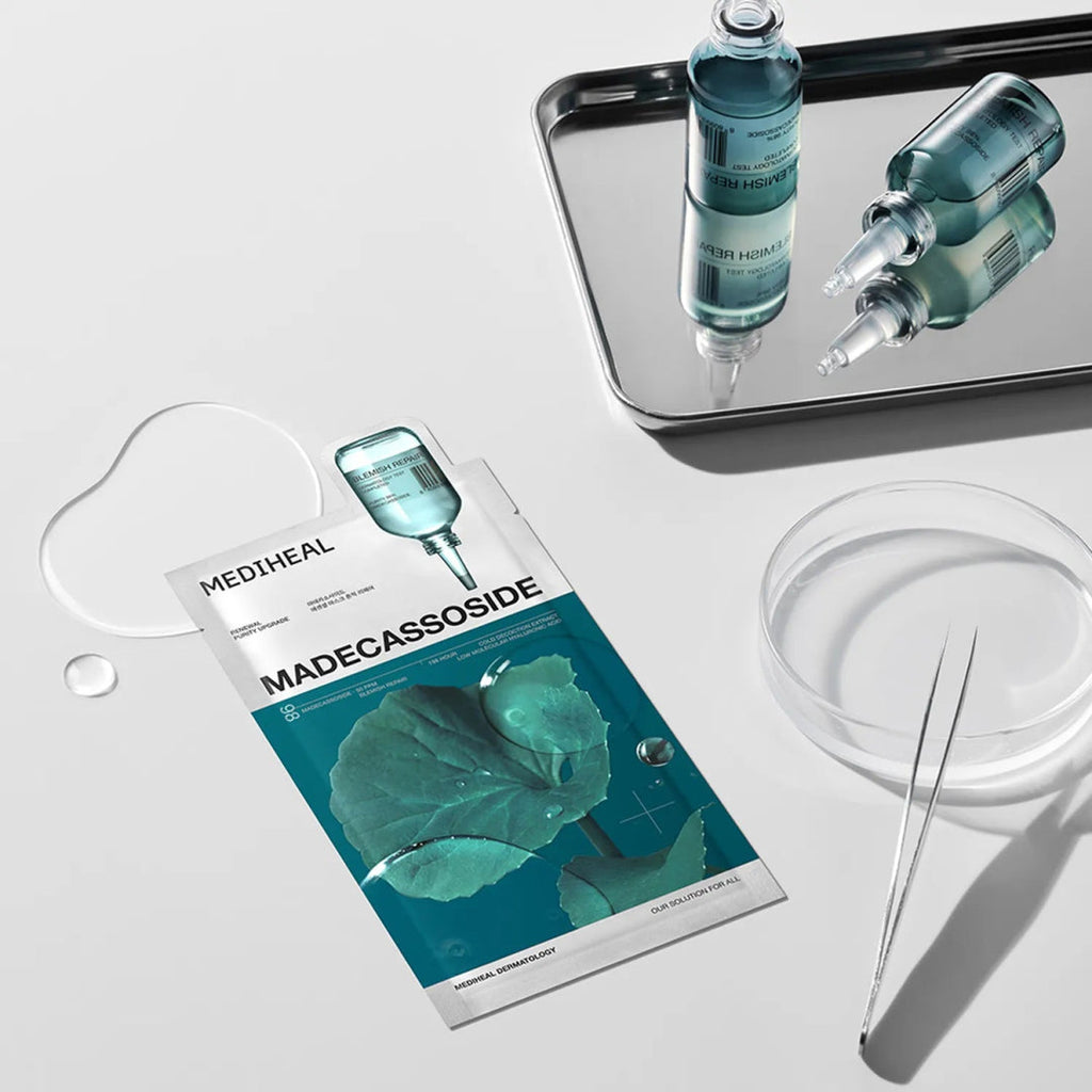 MEDIHEAL Madecassoside Essential Mask - Blemish Repair (10 PCs) - Kiyoko Beauty