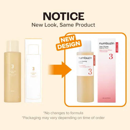 numbuzin No.3 Super Glowing Essence Toner (200ml) - Kiyoko Beauty