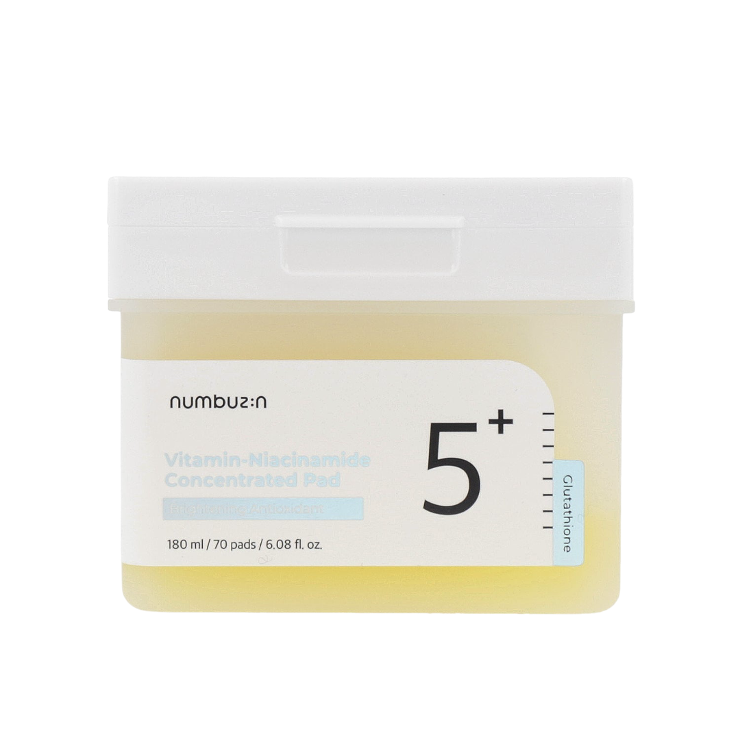 numbuzin No.5+ Vitamin Niacinamide Concentrated Pads (70pcs) - Kiyoko Beauty