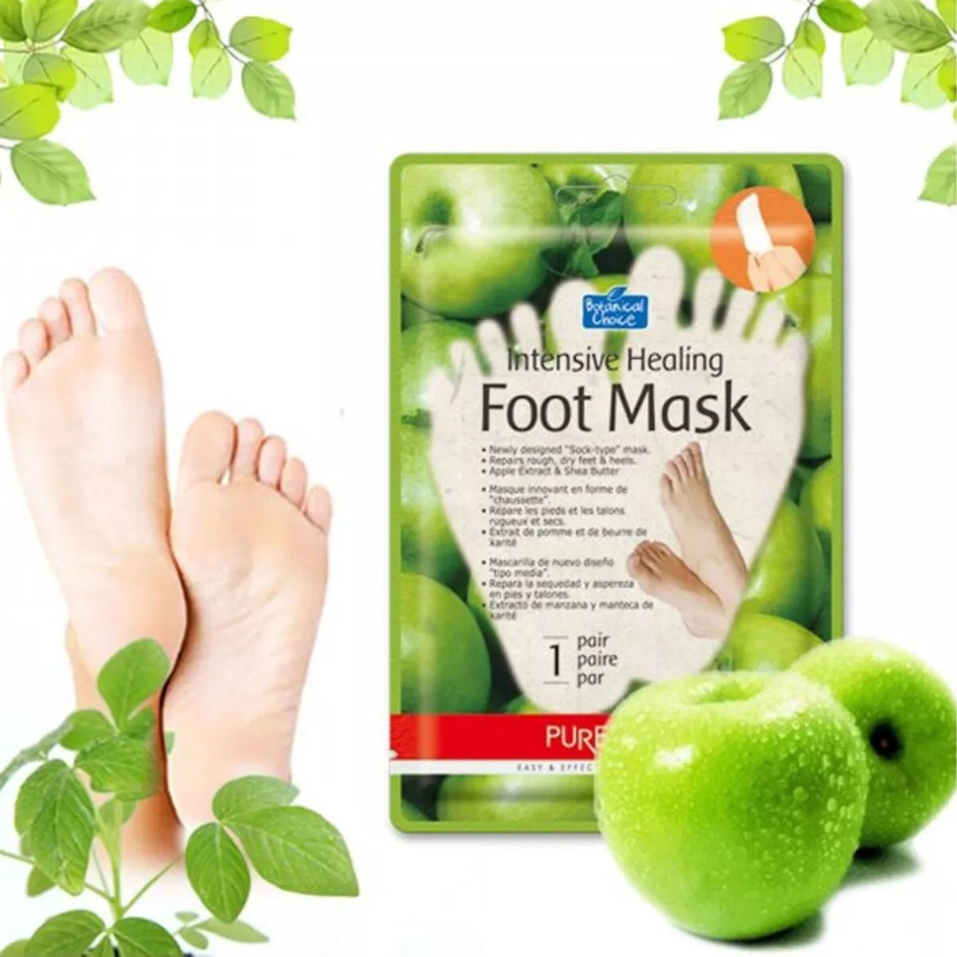 PUREDERM Botanical Choice Intensive Healing Foot Mask (1 pair) - Kiyoko Beauty