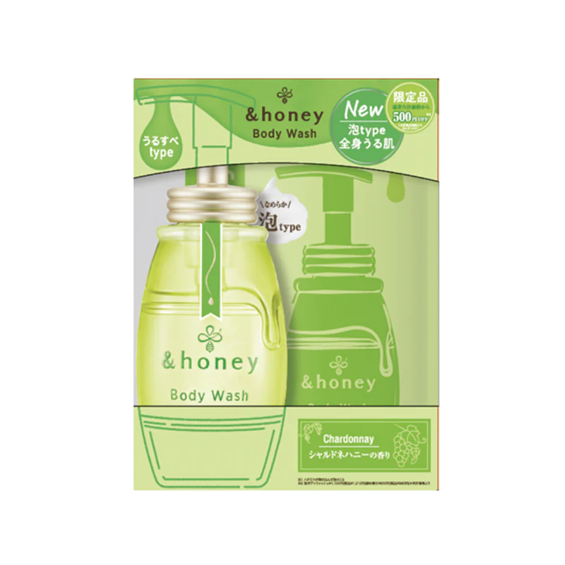 &honey Pure Moist Foaming Body Wash (500ml + 440ml) - Kiyoko Beauty